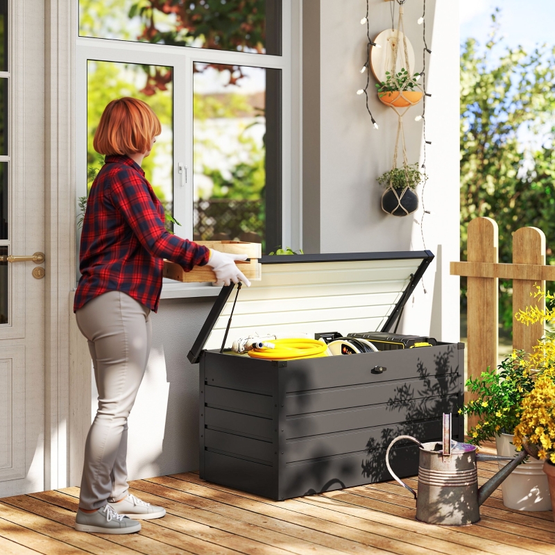 Outsunny Aluminum Outdoor Storage Box