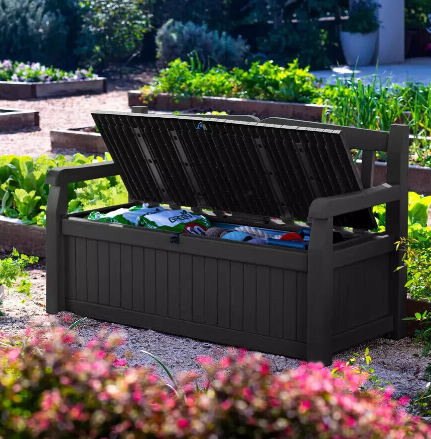 Forest Garden Wooden Storage Bench