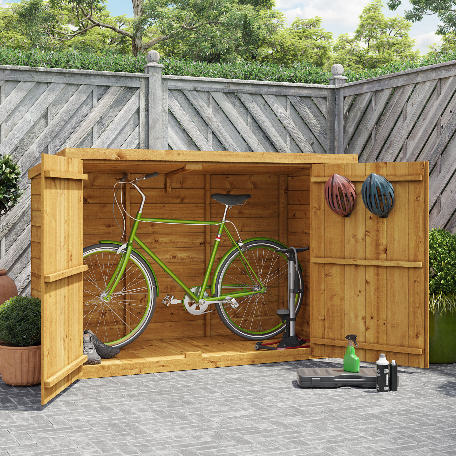 Horizontal bike locker