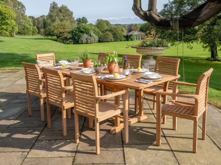 Wooden Garden Dining Table Set