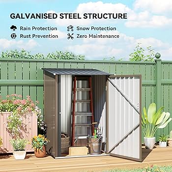 Compact Steel Storage Shed for Small Gardens