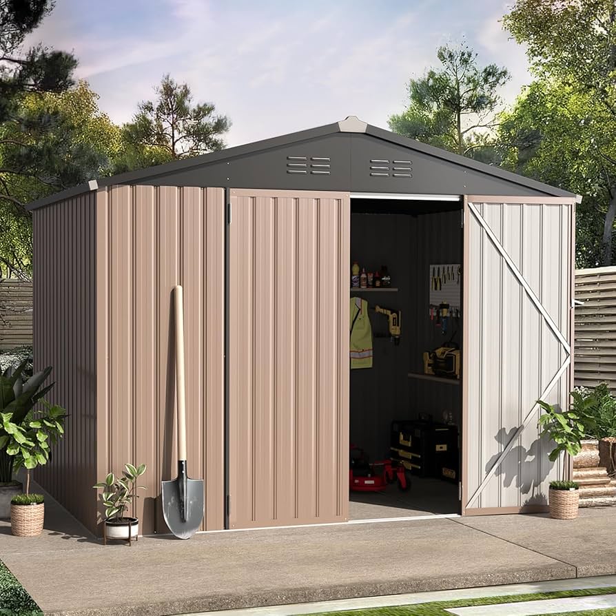 Compact Steel Storage Shed for Small Gardens