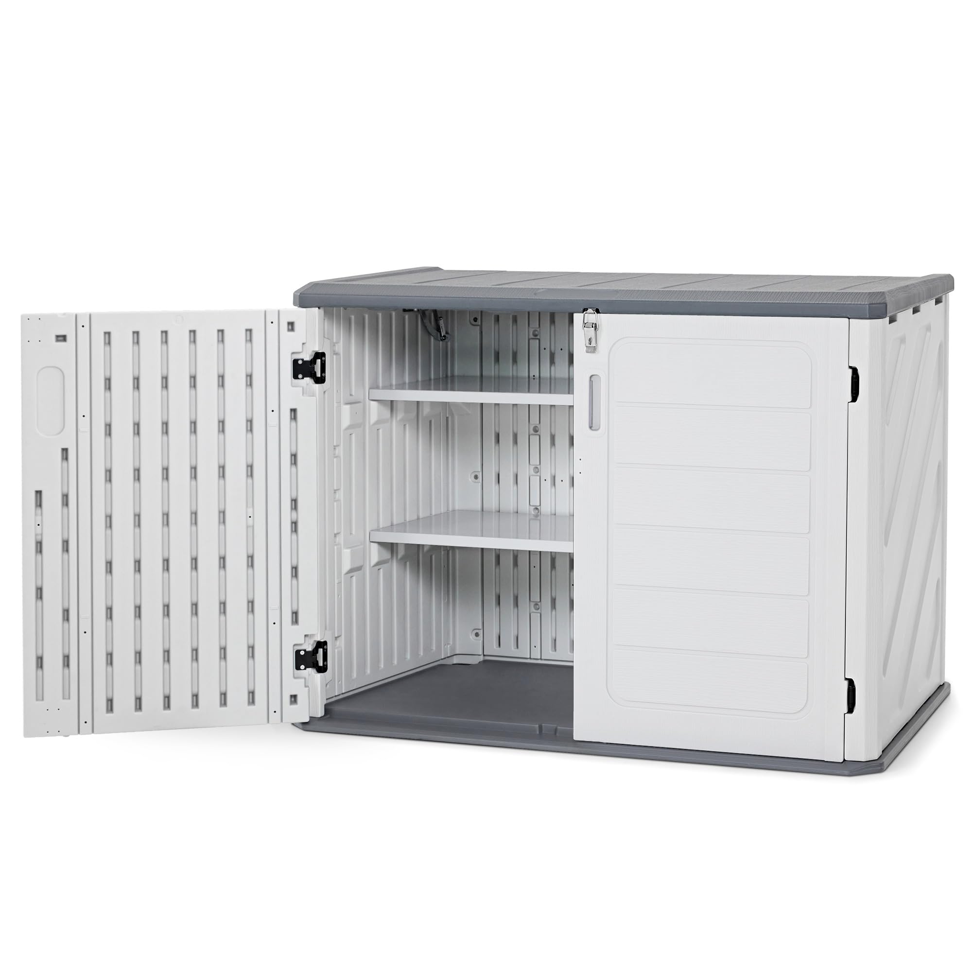 Compact Outdoor Plastic Storage Cabinet for Small Spaces