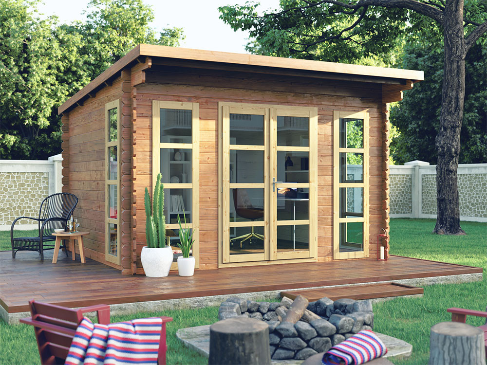 Timber Garden Studio With Tool Storage Section