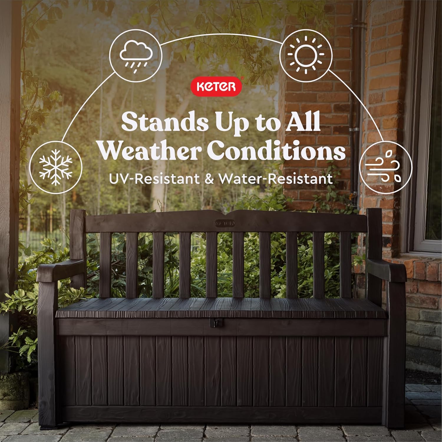 Keter Eden 70 Gallon Outdoor Storage Bench