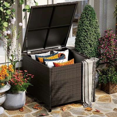 Rattan Style Outdoor Cushion Box