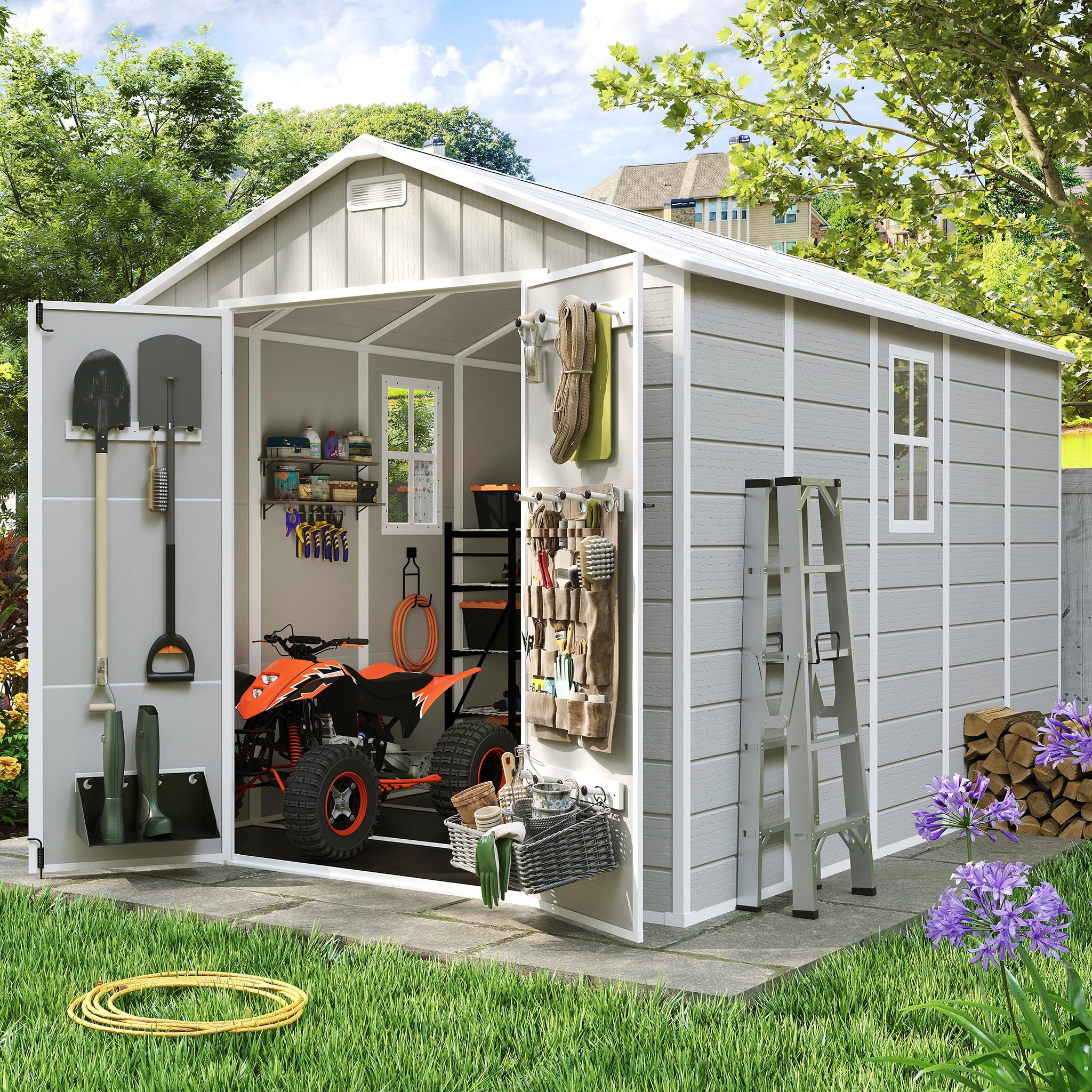 Medium size resin shed for versatile storage