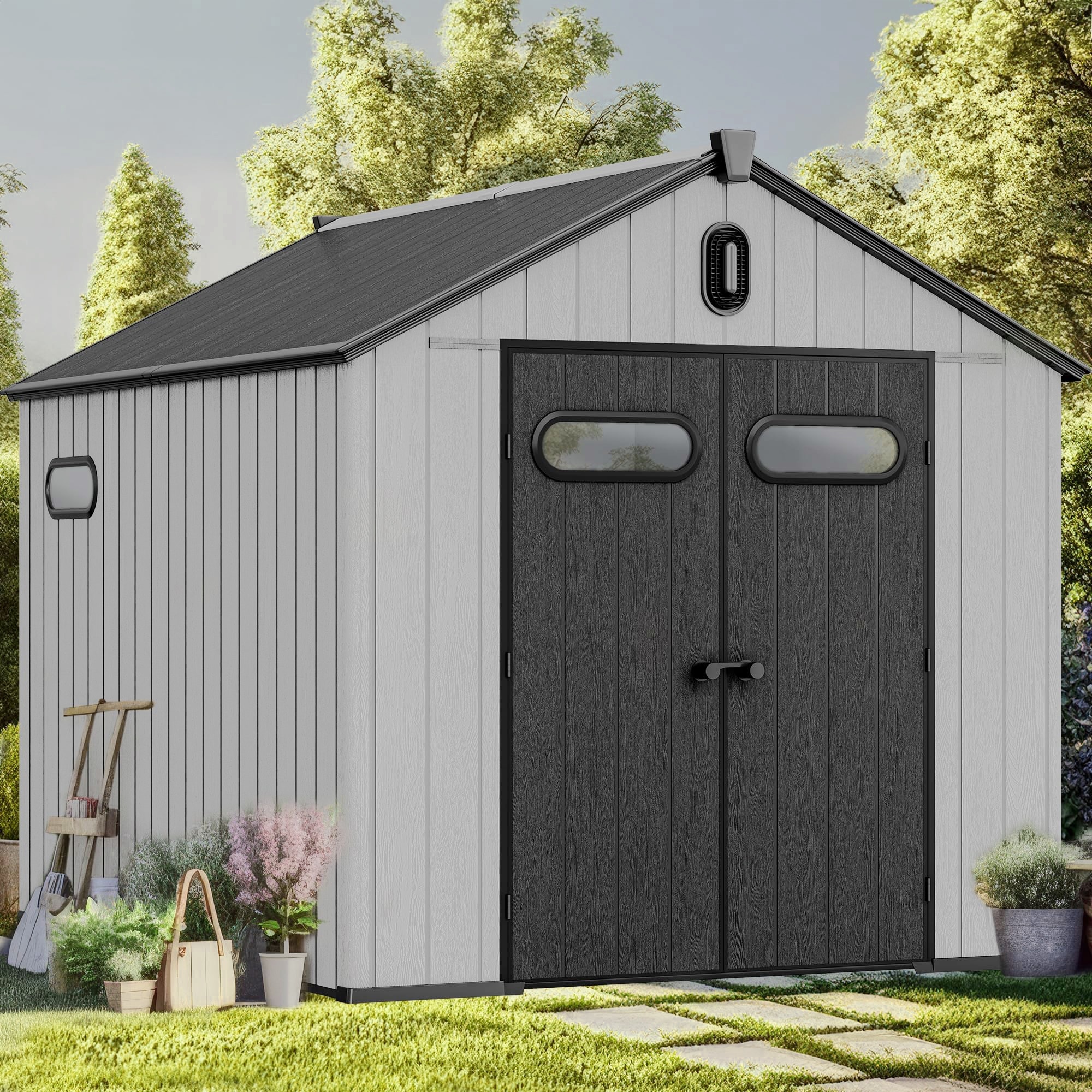 Large capacity plastic storage building