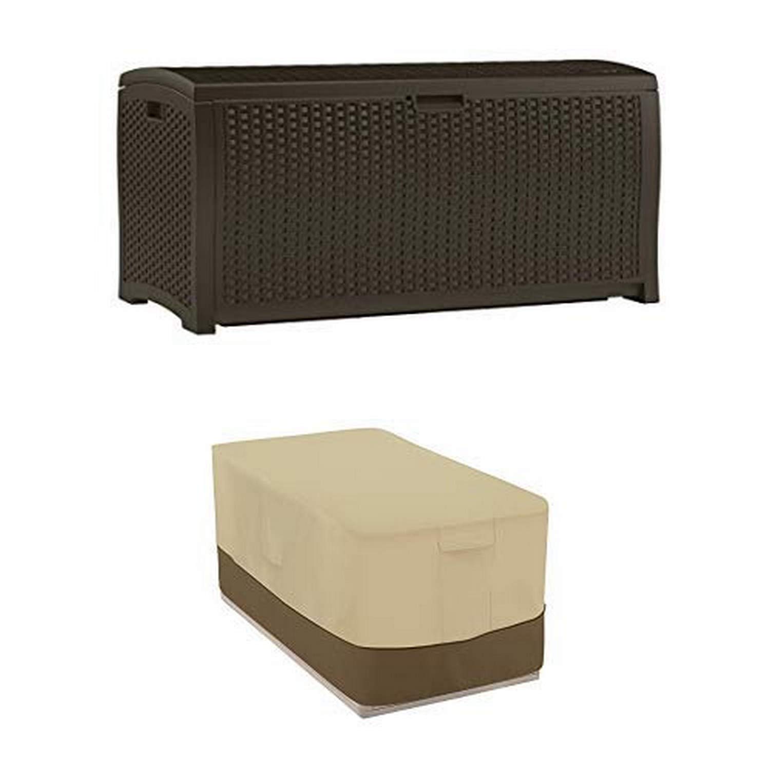 Suncast 99 Gallon Wicker Deck Box