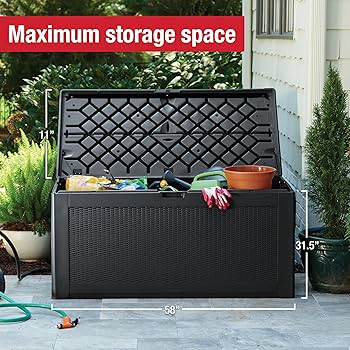 Rubbermaid Large Resin Weather Resistant Deck Box