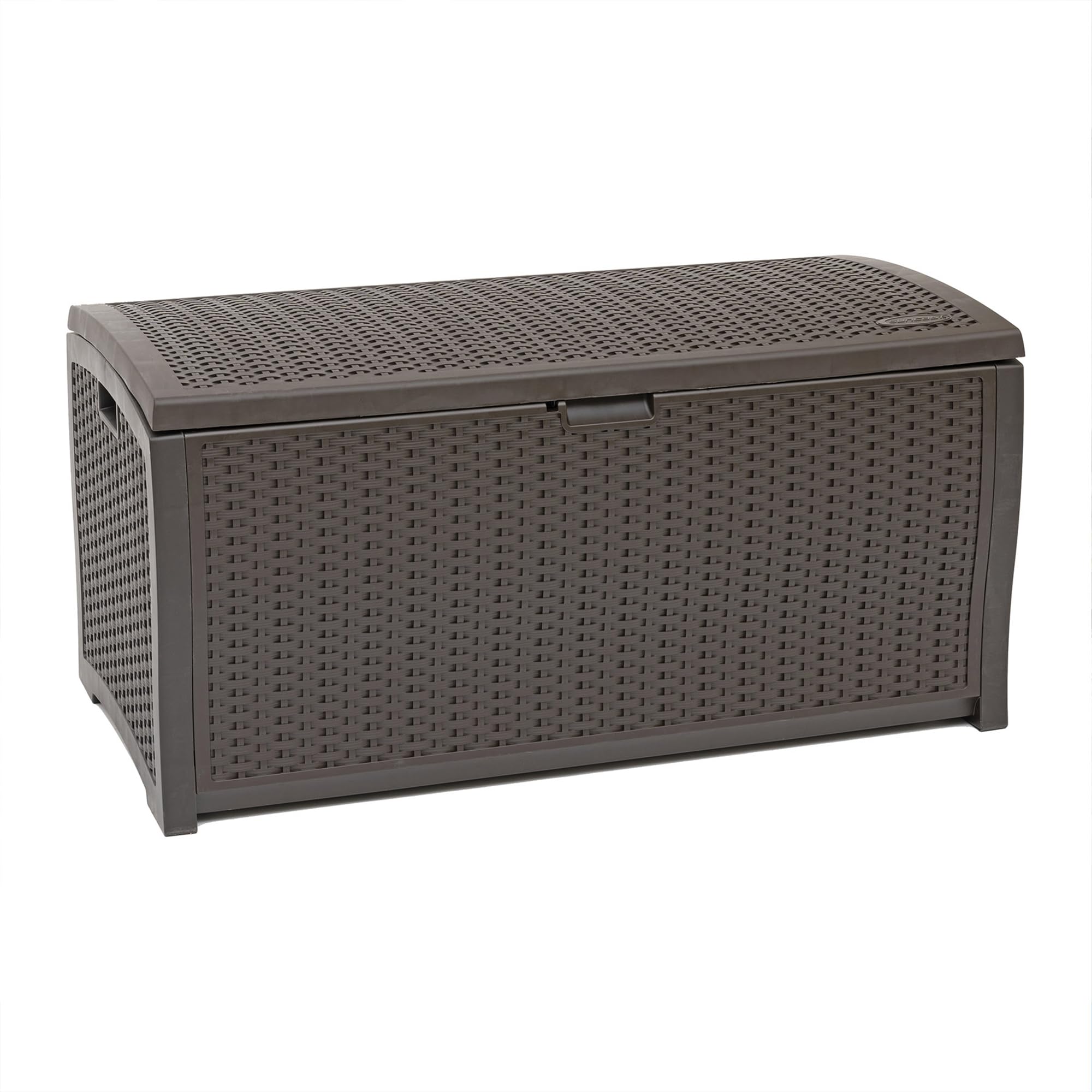 Suncast 99 Gallon Resin Wicker Deck Box