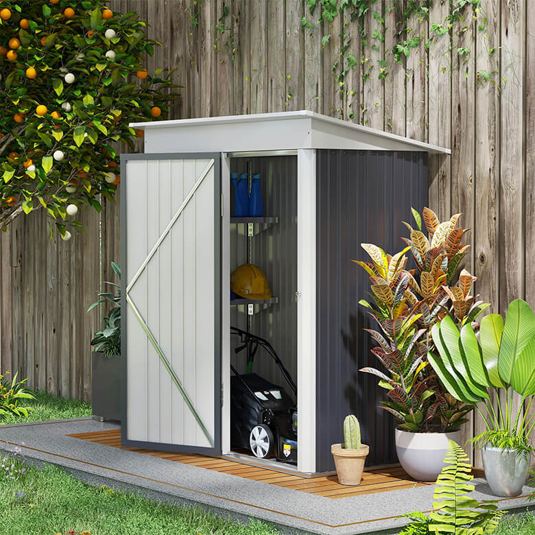 Lean-To Metal Storage Shed