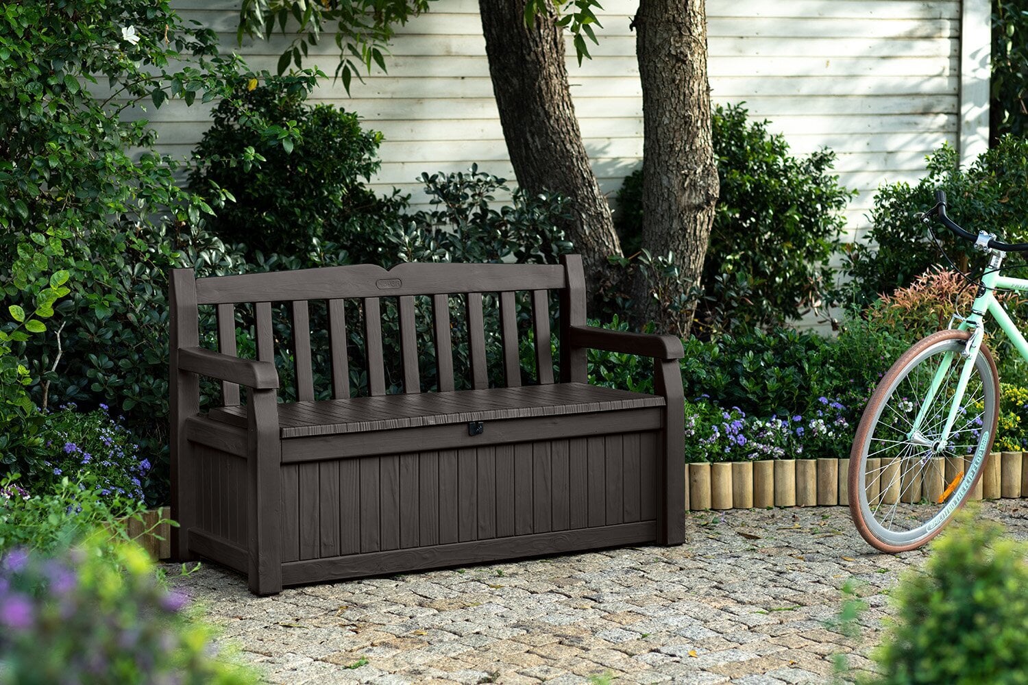 Weather Resistant Resin Storage Bench