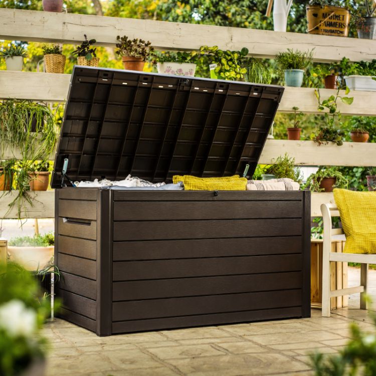 Resin garden storage box