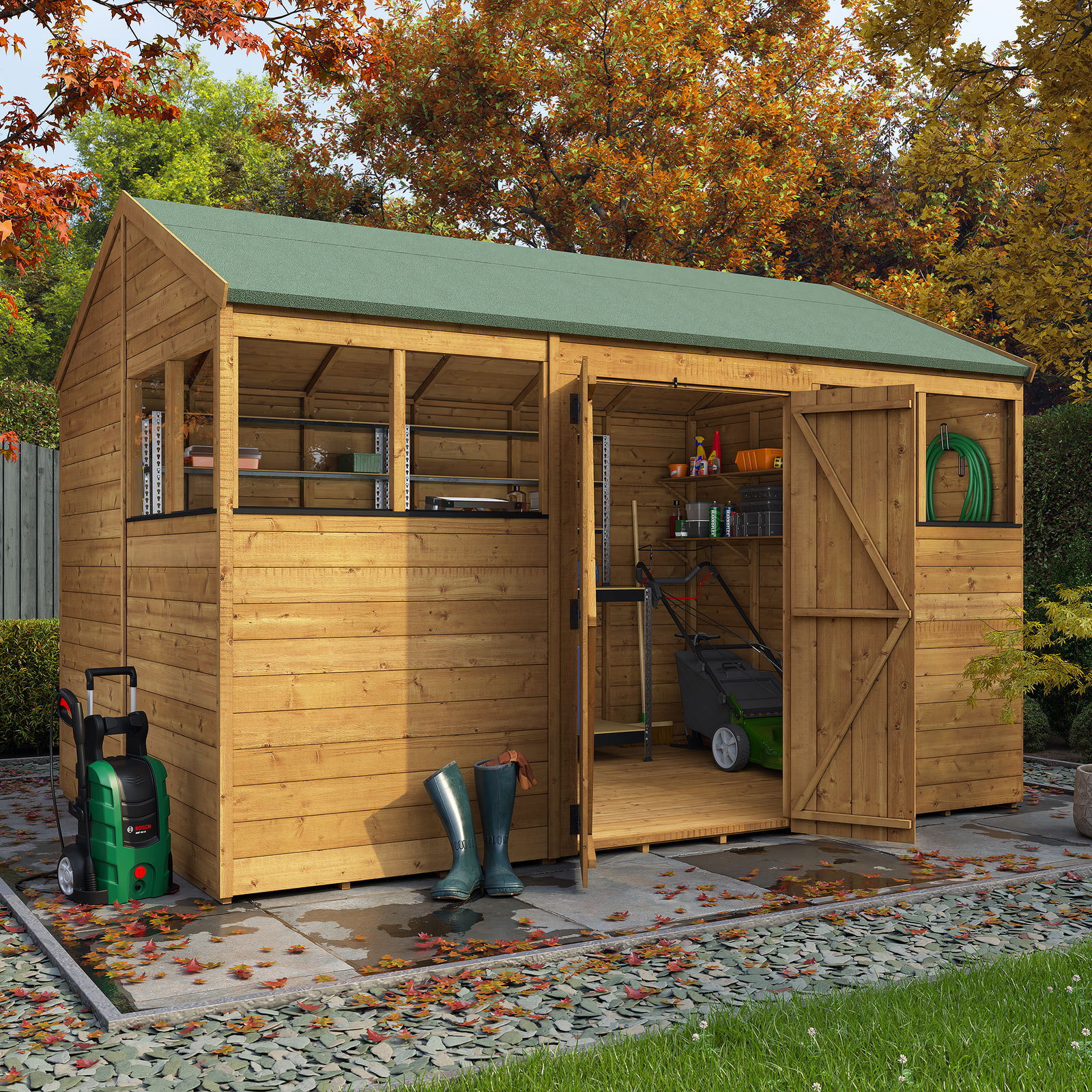 Wooden Apex Roof Storage Shed