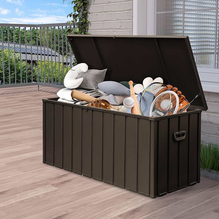 Deck Boxes with Cushion Storage