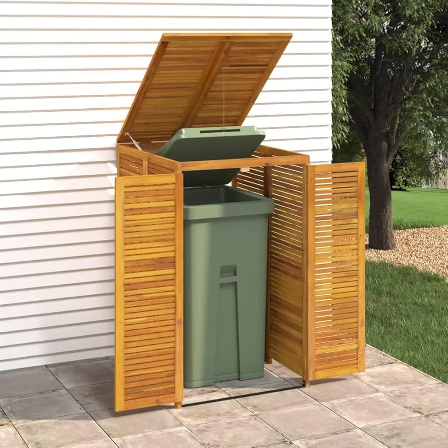 Outdoor Storage Cabinet for Trash and Recycling