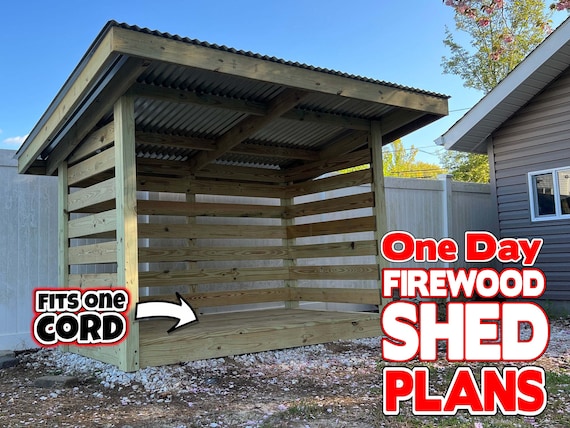 Heavy Duty Log Shed with Roof Cover
