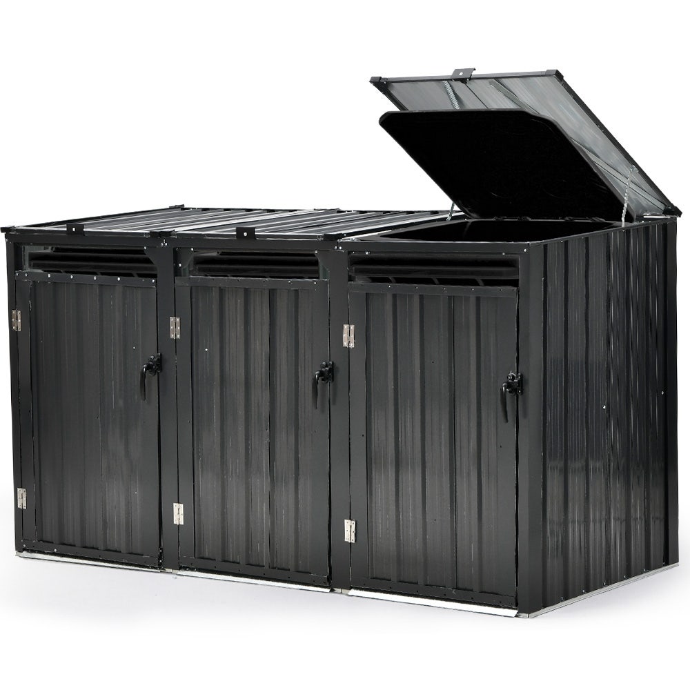 Metal Lockable Bin Storage Shed