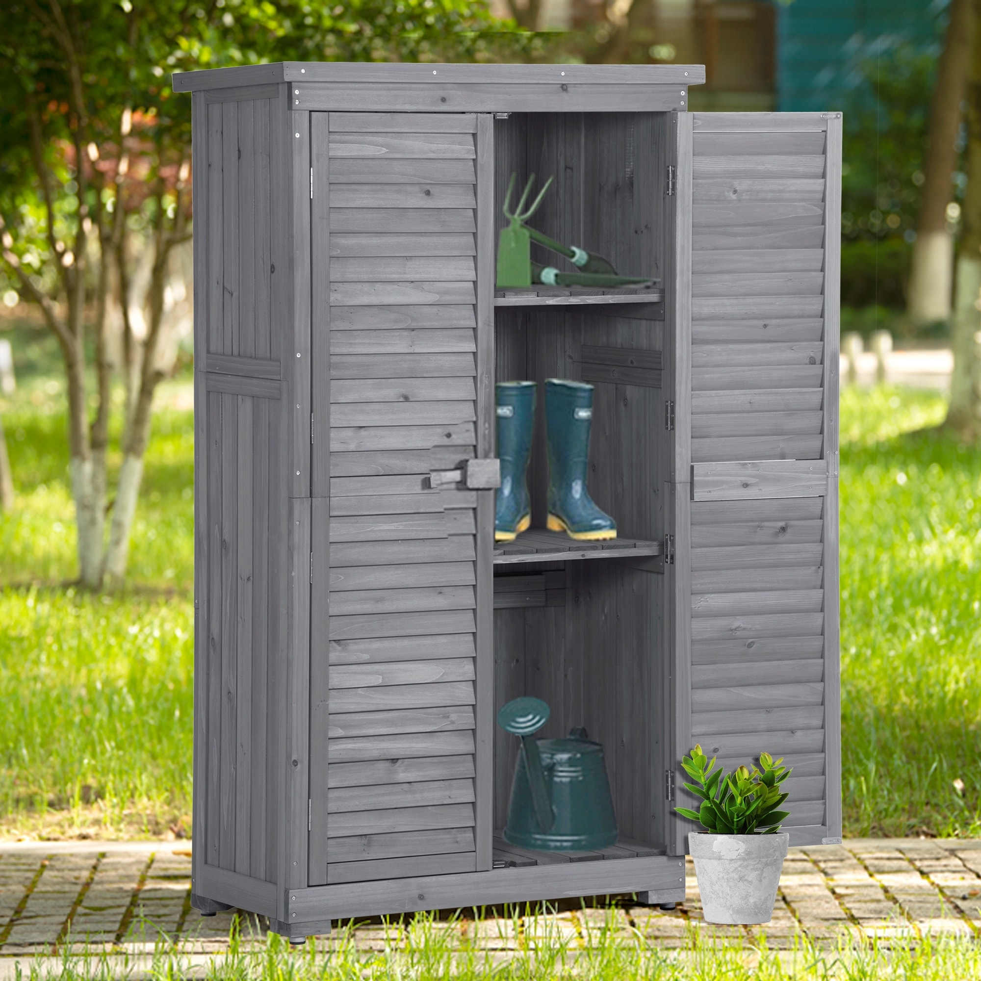 Vertical garden storage cabinet