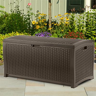 Suncast Resin Wicker Deck Box