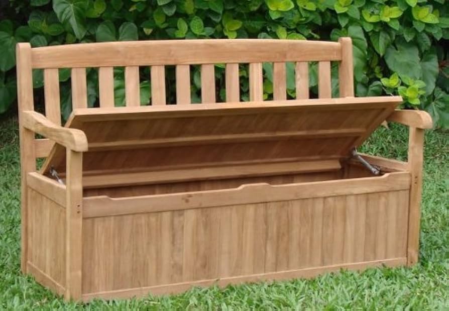 Teak Outdoor Storage Bench